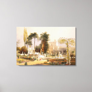 The Parterre in the Gardens at Wilton, the seat of Canvas Print