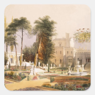 The Parterre in the Gardens at Wilton, the seat of Square Sticker