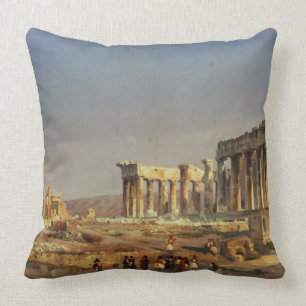 The Parthenon, 1863 Throw Pillow