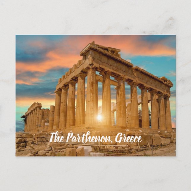 The Parthenon Greece stylized Postcard (Front)