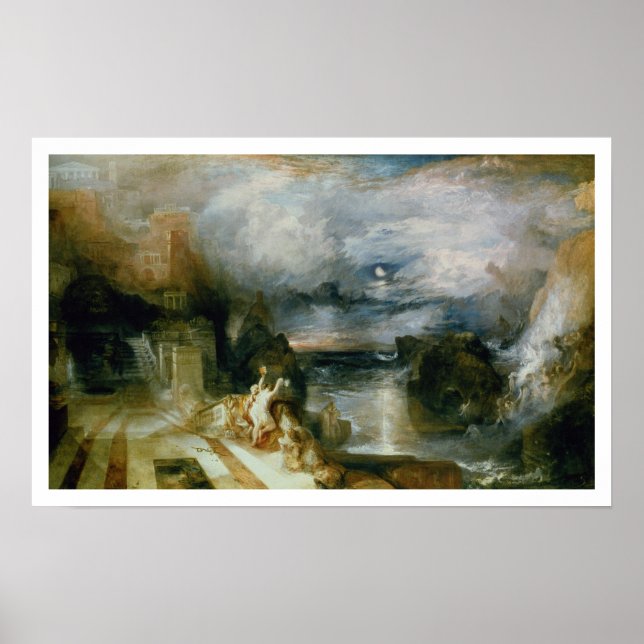 The Parting of Hero and Leander (oil on canvas) Poster (Front)