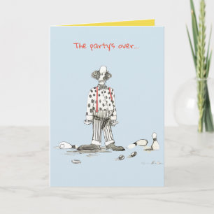 The Party's Over Thank You Card
