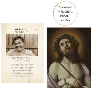The Passion of Christ Memorial Photo Prayer Card