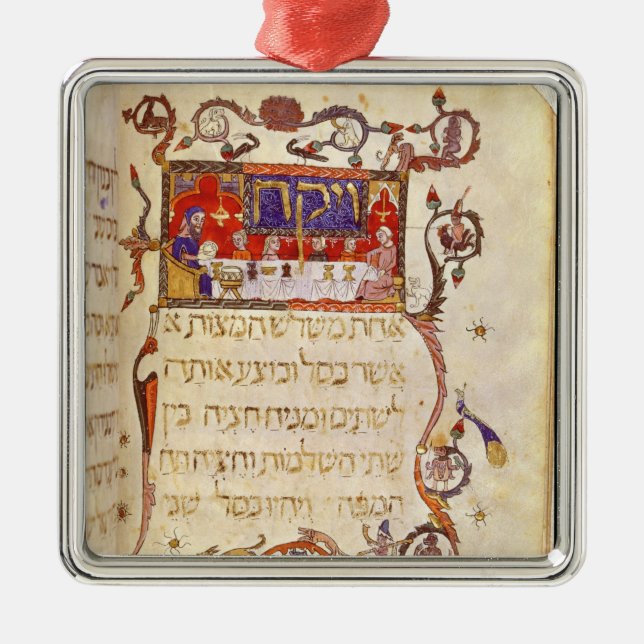 The Passover Meal, Northern Spain Metal Ornament (Front)