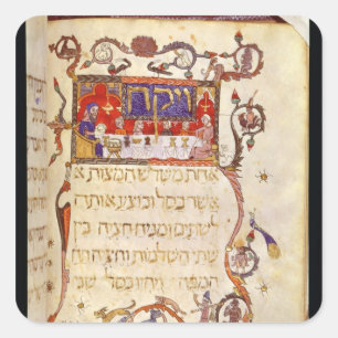 The Passover Meal, Northern Spain Square Sticker
