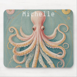 The Pastel Octopus of Enchanted Reef Mouse Pad