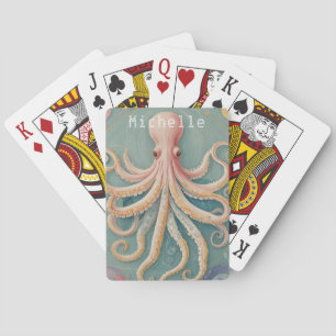 The Pastel Octopus of Enchanted Reef Playing Cards