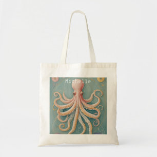 The Pastel Octopus of Enchanted Reef Tote Bag