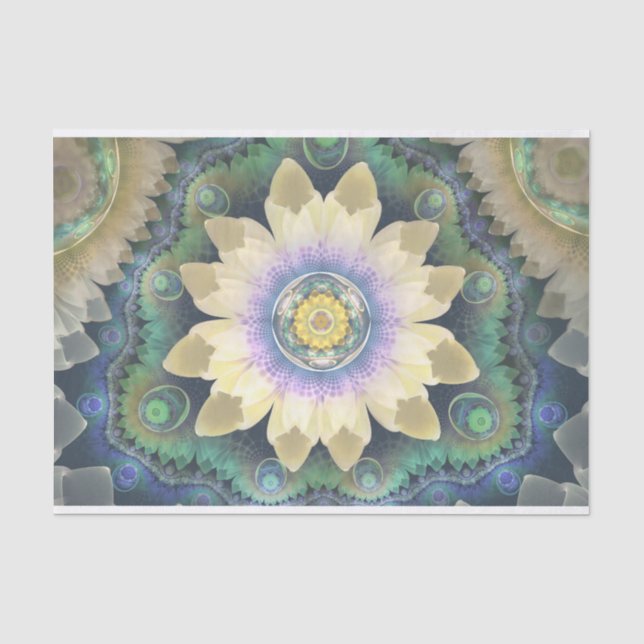 The Pastel Petals of Spring's First Lotus Blossom Tissue Paper (Front)