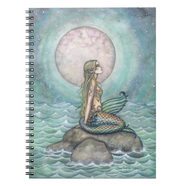 The Pastel Sea Fantasy Art Mermaid Notebook (Front)