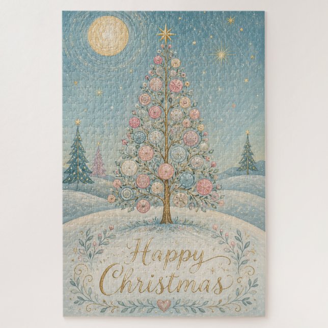 The Pastel Solstice Tree Jigsaw Puzzle (Vertical)