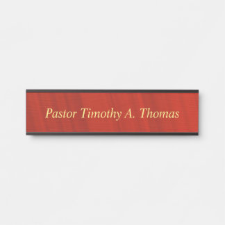 The Pastor Door Sign