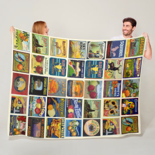 The Patchwork Fruit Fleece Blanket