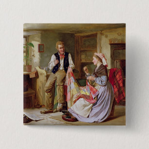 The Patchwork Quilt 2 Inch Square Button