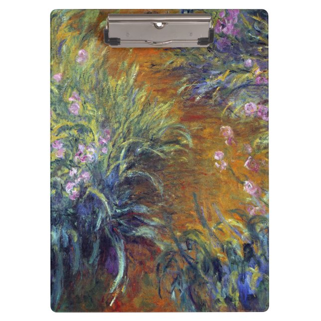 The Path Through the Irises by Claude Monet Clipboard (Front)