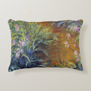 The Path Through the Irises by Claude Monet Decorative Pillow
