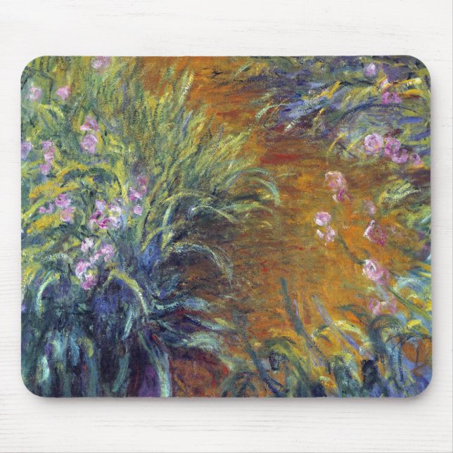 The Path Through the Irises by Claude Monet Mouse Pad (Front)