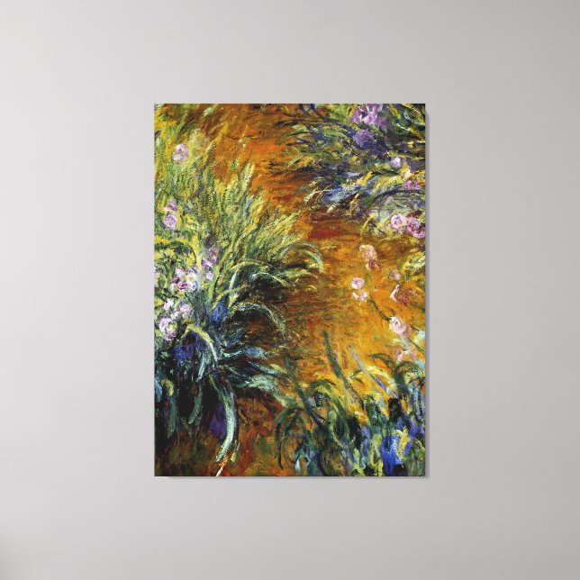 The Path Through the Irises Canvas Print (Front)