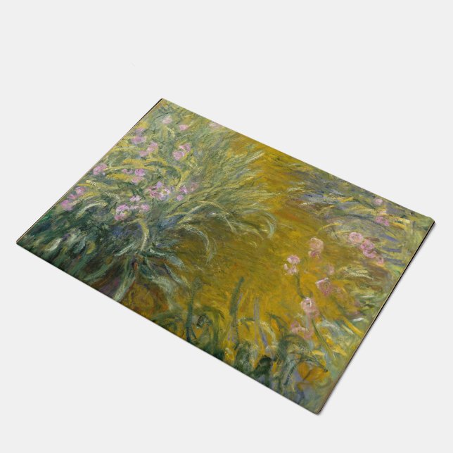 The Path through the Irises - Claude Monet Doormat (Angled)