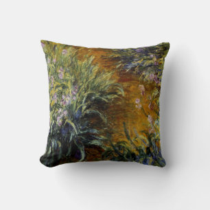 The Path Through the Irises Throw Pillow