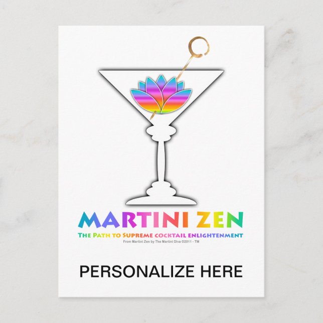 The Path to Cocktail Enlightenment Postcards (Front)