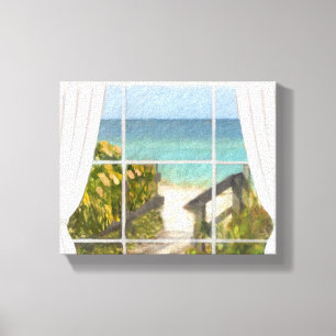 The path to the beach canvas print