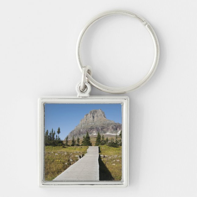 The pathway to the view of Hidden Lake Keychain (Front)