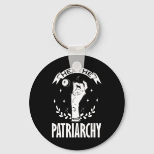 The Patriarchy Witchcraft Moon Phase Feminist Witc Keychain