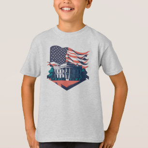 The Patriotic White House, Retro Kids  T-Shirt