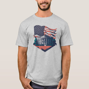 The Patriotic White House, Retro   T-Shirt