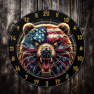 The Patriot's Boldest  Bear Game Board Dartboard