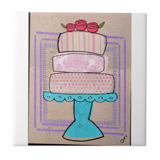 The Patterened Pastel Tower Tile (Front)