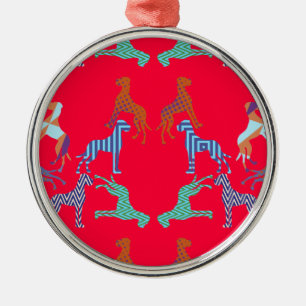 the pattern Great Dane pattern Metal Ornament