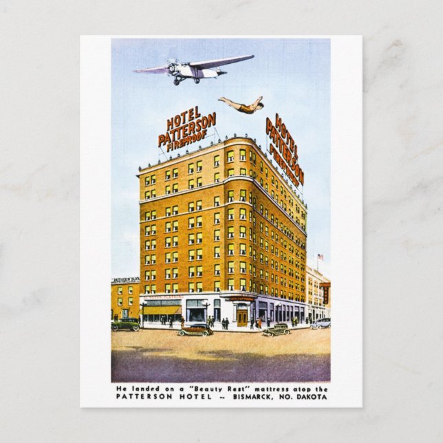 The Patterson Hotel, Bismark, North Dakota Postcard (Front)