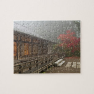 The pavilion at the Portland Japanese Garden Jigsaw Puzzle