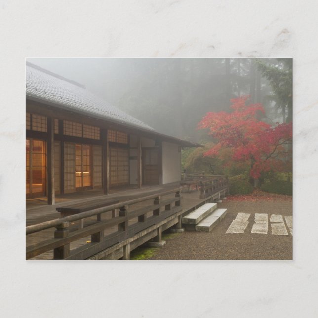 The pavilion at the Portland Japanese Garden Postcard (Front)