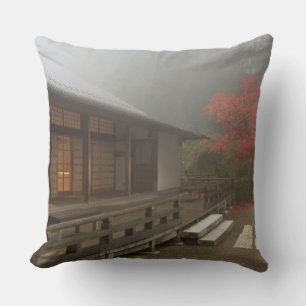The pavilion at the Portland Japanese Garden Throw Pillow