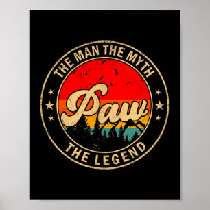 The Paw Myth Legend Vintage Retro Poster