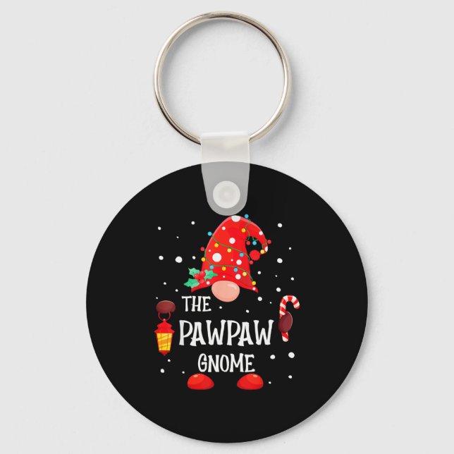 The Pawpaw Gnome Matching Family Christmas Gnome P Keychain (Front)