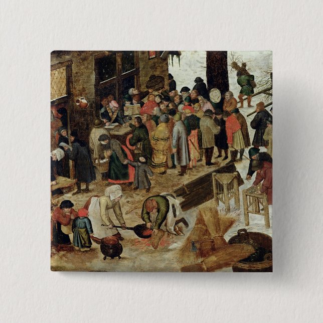 The Payment of the Tithe 2 Inch Square Button (Front)