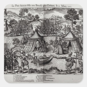 The Peace Made on L'Isle aux Boeufs Square Sticker