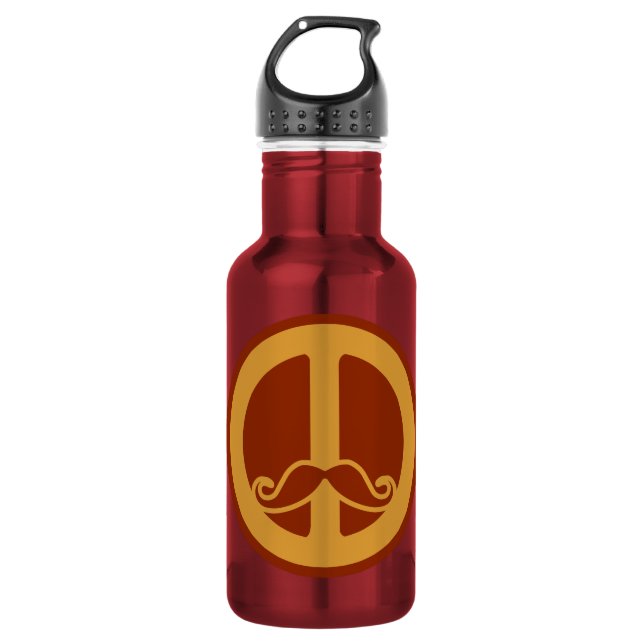 The Peace Stache 532 Ml Water Bottle (Front)