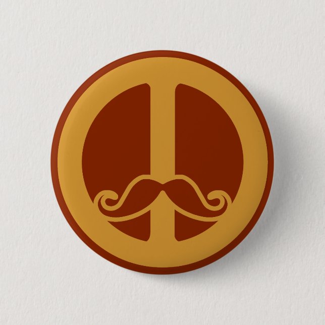 The Peace Stache button (Front)