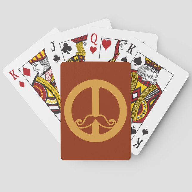 The Peace Stache custom playing cards (Back)