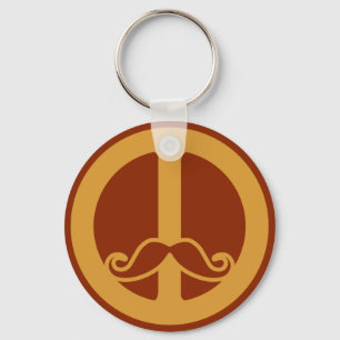 The Peace Stache key chain
