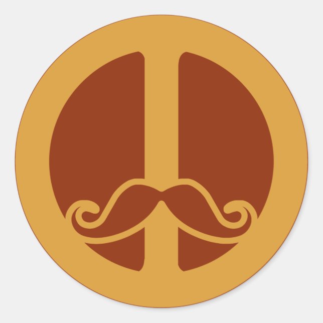 The Peace Stache stickers (Front)
