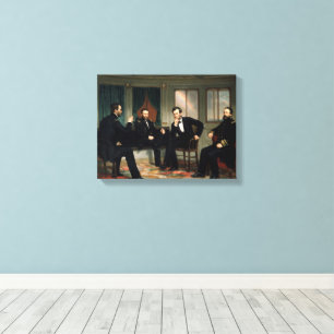 The Peacemakers Painting President Lincoln Small Canvas Print