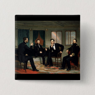 The Peacemakers with Abraham Lincoln 2 Inch Square Button