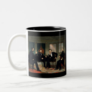 The Peacemakers with Abraham Lincoln Two-Tone Coffee Mug