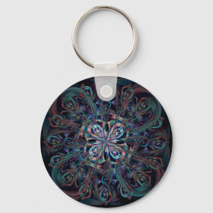 The Peacock Flower Keychain